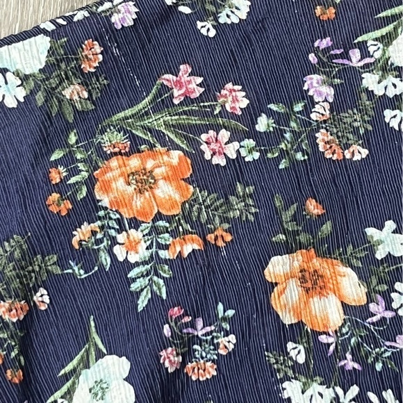 A Beautiful Soul Altar’d State navy floral textured wide leg jumpsuit, C=22/24. - Picture 9 of 9